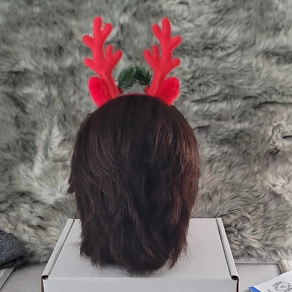 Sparkling Red Antler Headband